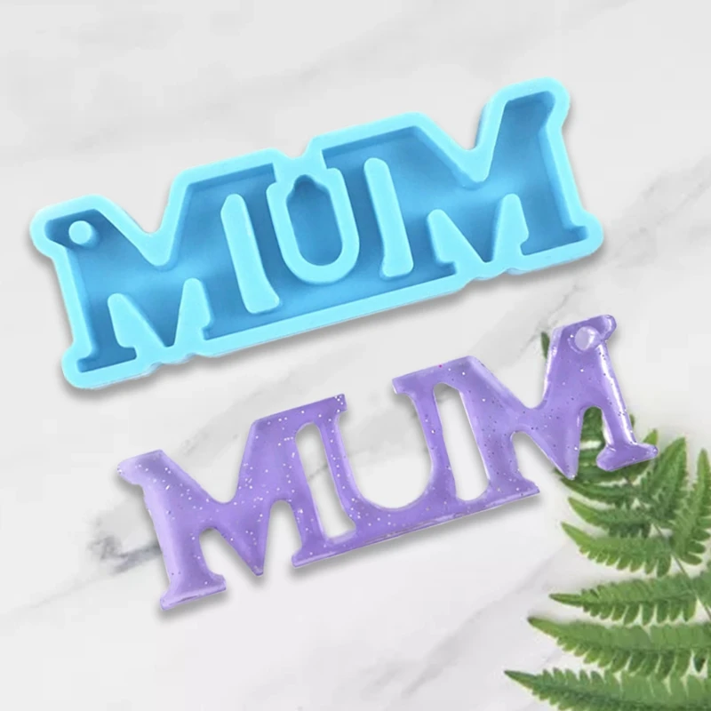 

DIY Crafts MUM Letters Keychain Epoxy Resin Mold Pendant Casting Silicone Mould N0HE