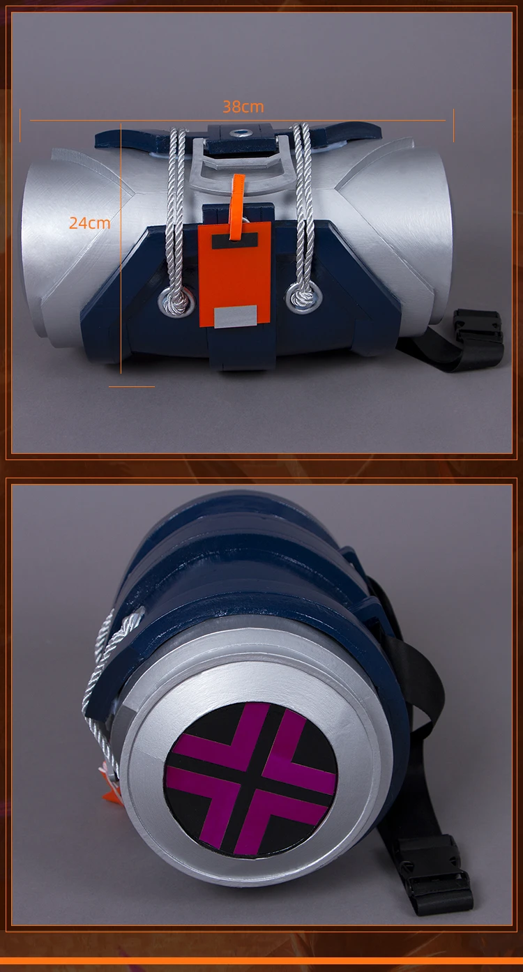 

Hot Game LOL Akali Cosplay Backpack The Rogue Assassin True Damage Role Play Prop Accessories