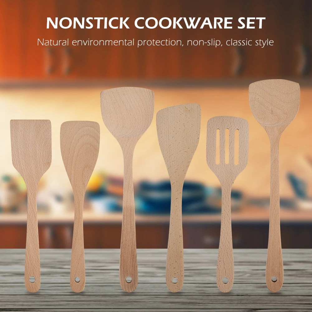 Деревянная лопатка кухонные принадлежности для вырезания пазов стандартная