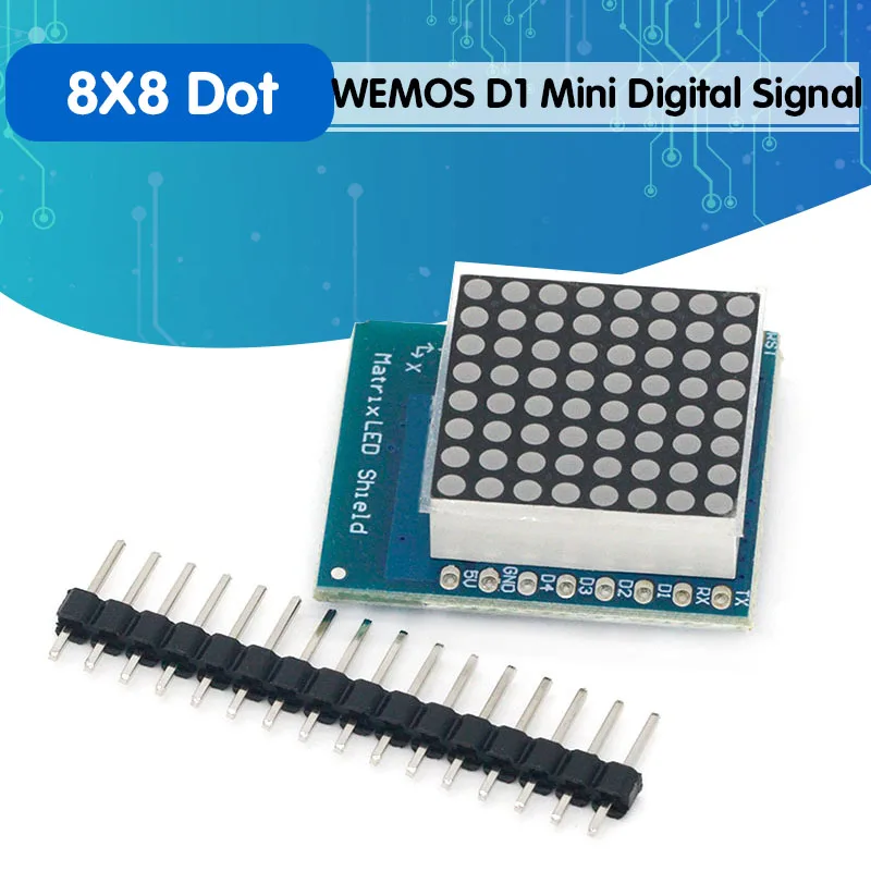 Матричный светодиодный экран V1.0.0 для WEMOS D1 мини-модуль управления цифровым