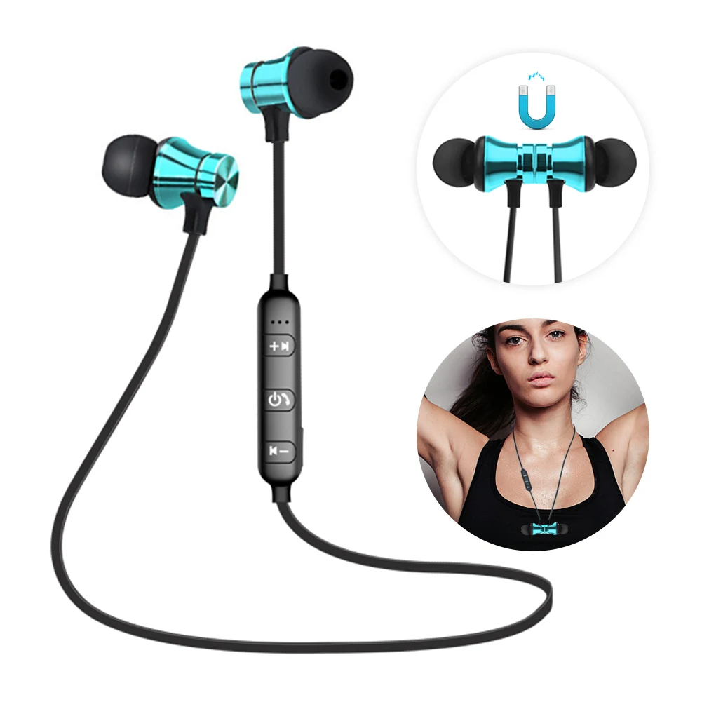 Магнитный Беспроводной Bluetooth спортивные наушники-вкладыши стерео наушники гарнитура с микрофоном Шум отменить для Xiaomi Redmi huawei Honor
