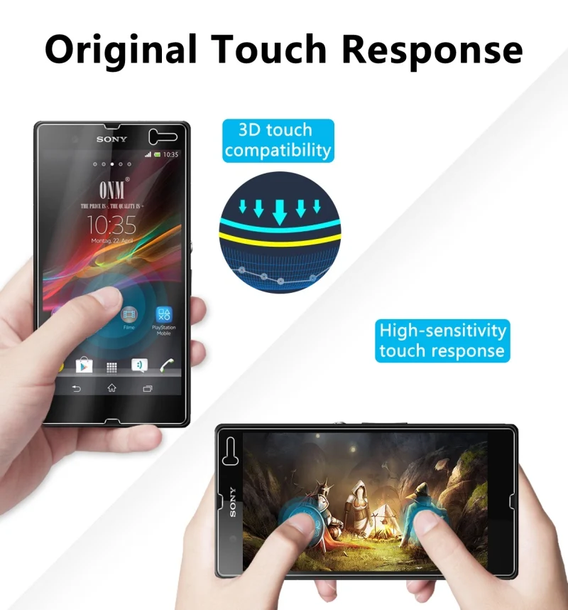 2.5D 0 26 мм 9H Премиум Закаленное стекло протектор экрана для Sony Xperia Z L36h C6603 C6602