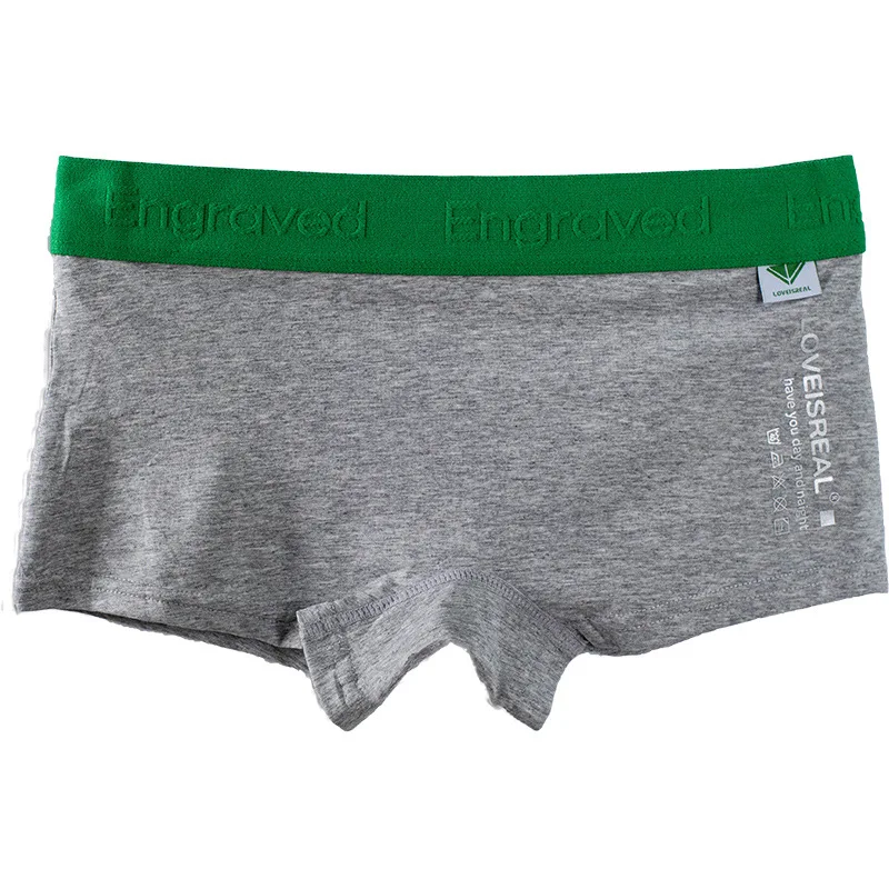 

HaleyChan Cotton Letter Boyshort Underwear 3 Pcs Boxer Briefs for Tomboy Trans Lesbian Transgender Ftm Women Sports Underpants