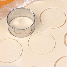 Moldes redondos de acero inoxidable para hacer galletas...