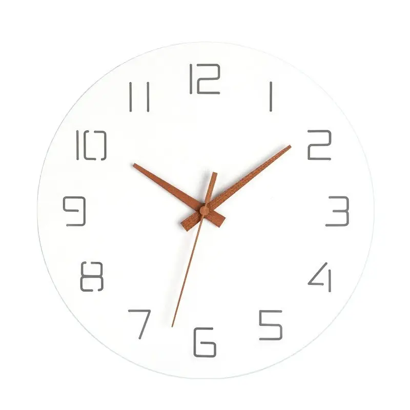 

Скандинавские белые настенные часы деревянные тихие Современные Простые часы для спальни настенные часы домашний декор Horloge Murale идеи подар...