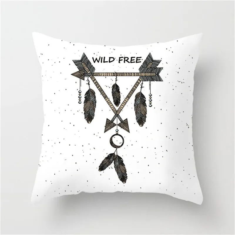 

Fuwatacchi Multi-Color Feather Cushion Cover Pink Soft Throw Pillow Cover Decorative Sofa Pillow Case Pillowcase