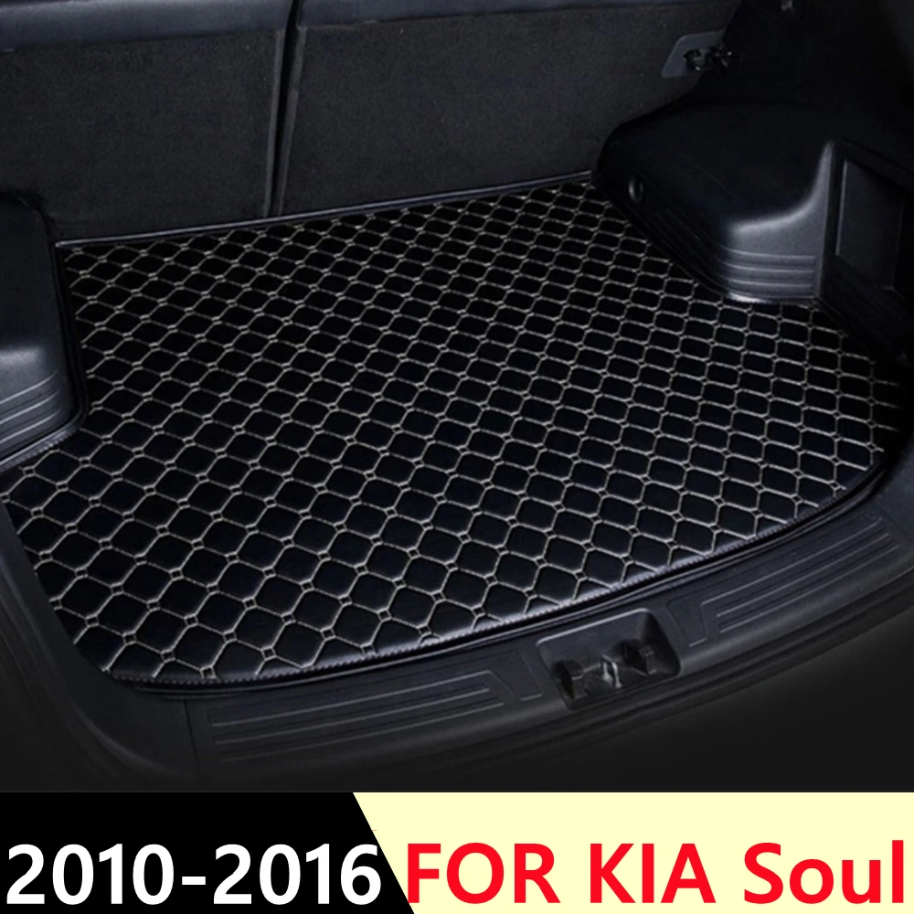 

SJ Custom Waterproof Car Trunk Mat AUTO Tail Boot Tray Liner Cargo Carpet Pad Protector Fit For KIA Soul 2010 2011 2012-2016