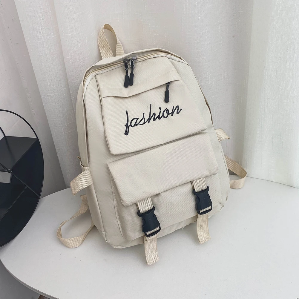 

Fashion Women Preppy Style Canvas Letters Printing Backpack Student School Travel Large Capacity Handbags Knapsacks