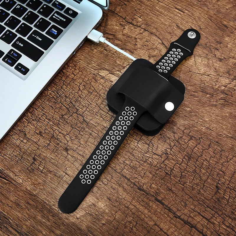 Для Apple Watch зарядный чехол кошелек мягкий силиконовый держатель для зарядки