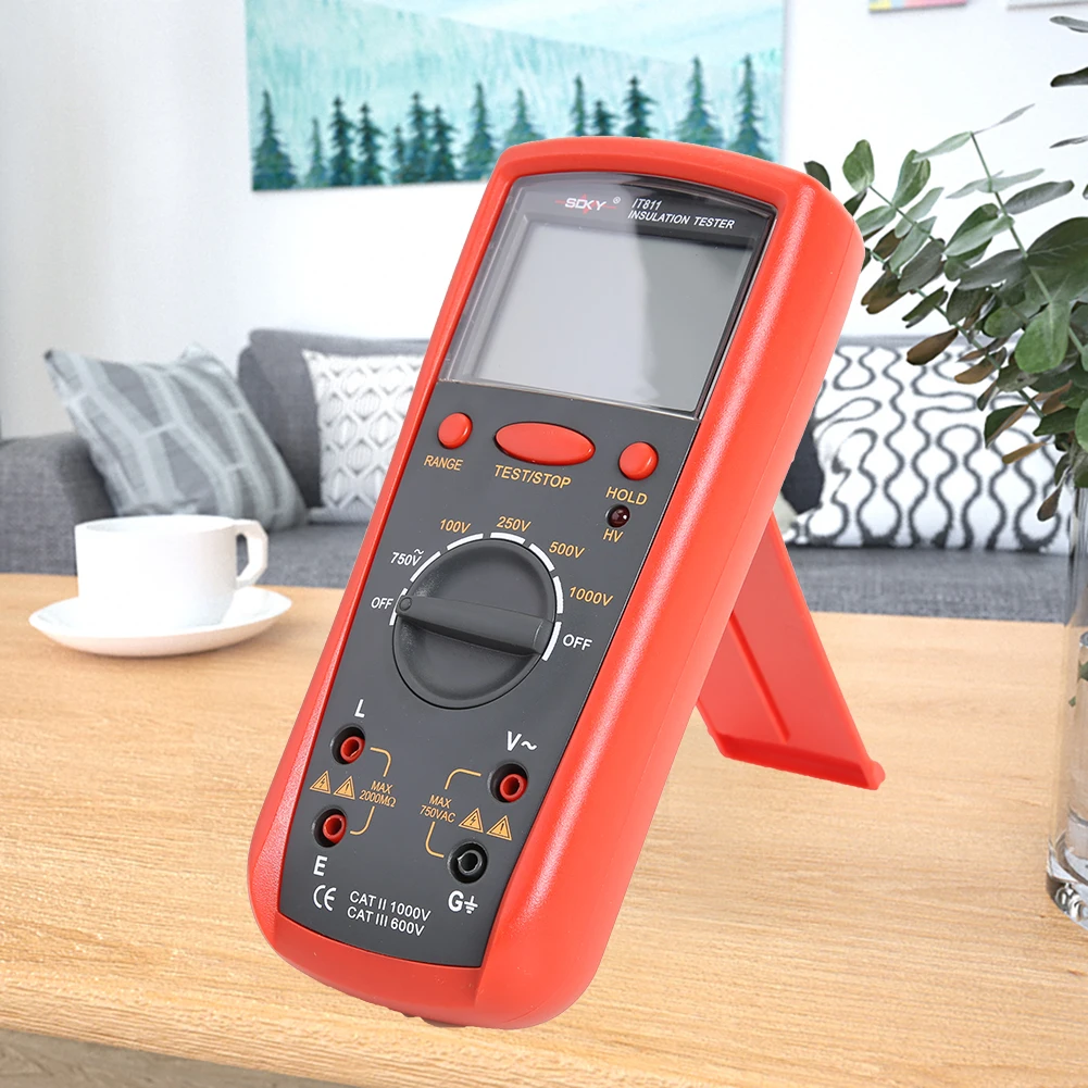 

IT811 Auto-Range Insulation Resistance Meter Digital Megger Ohmmeter Tester