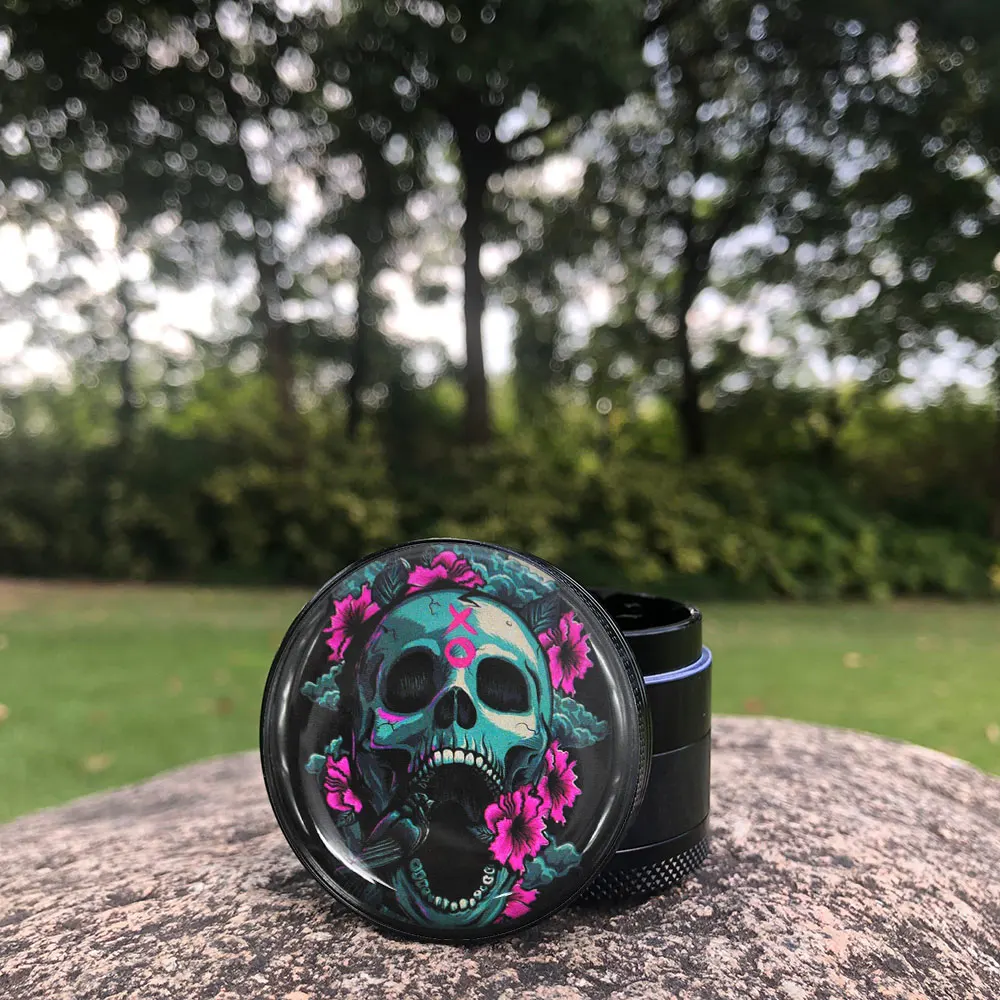 Сахарный череп серии металл алюминий курительная Трава Шлифовальные станки 50 мм