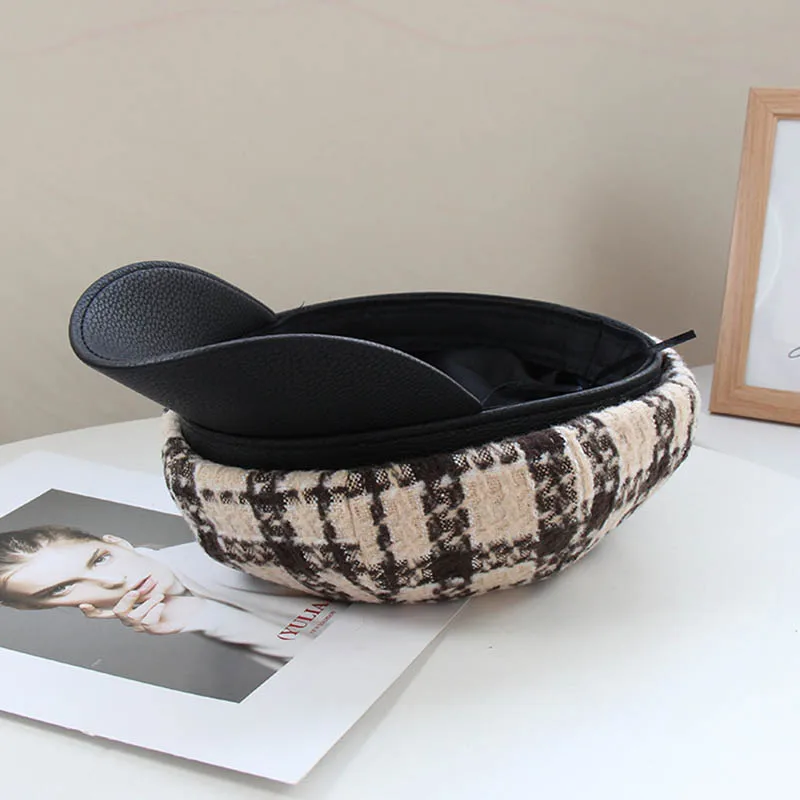 Новая восьмиугольная шляпа Fibonacci для женщин ретро клетчатый берет повседневные