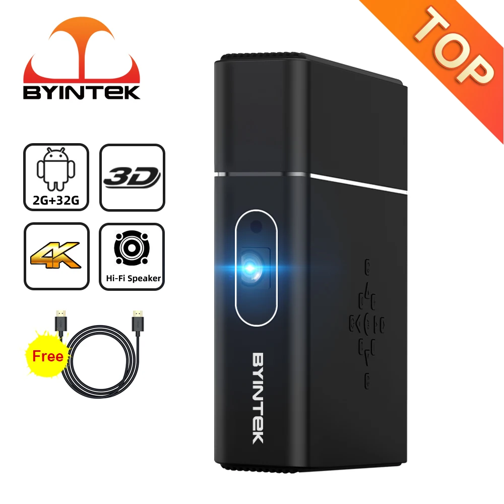 

BYINTEK U30 Full HD 1080P 2K 3D 4K Android Smart TV Wifi Портативный мини светодиодный DLP проектор для смартфона планшета ноутбука ПК