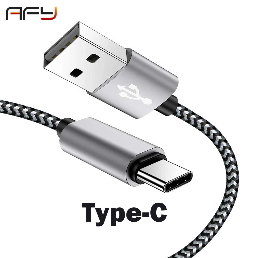 AFY usb type-C кабель для samsung Galaxy S9 S8 Быстрая зарядка type-C мобильный телефон зарядный провод USB C кабель для Xiaomi Redmi Note 7