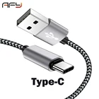 Кабель AFY USB Type C для Samsung Galaxy S9 S8 Быстрая зарядка Type-C для мобильного телефона зарядный провод USB C кабель для Xiaomi Redmi Note 7