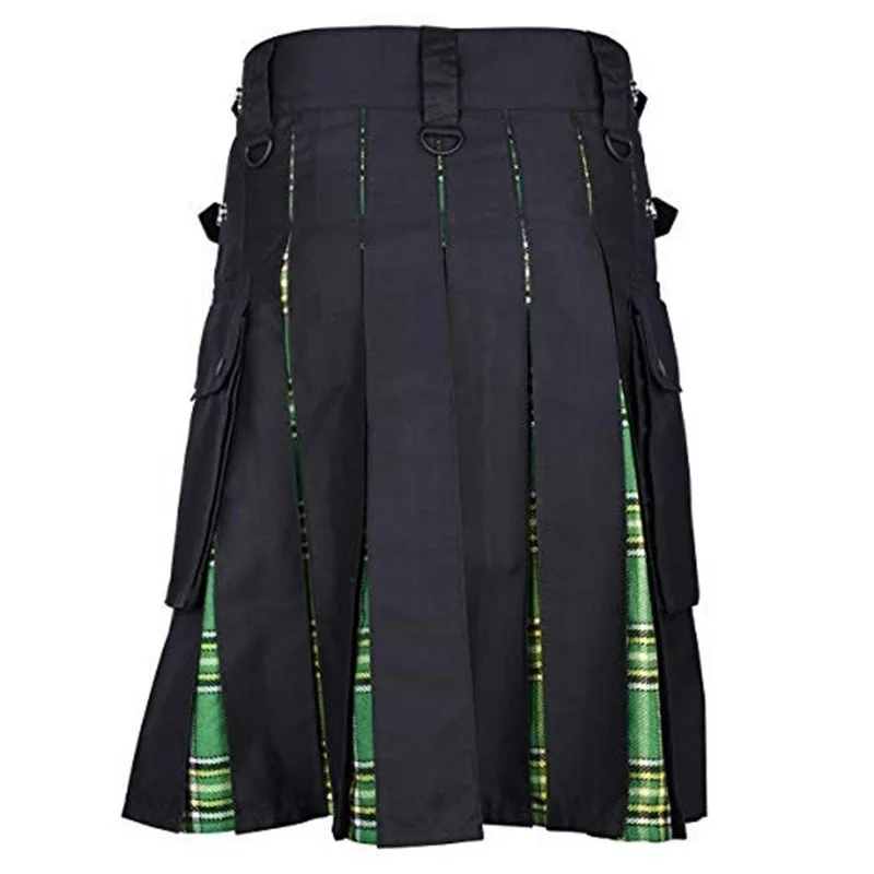 Шотландские мужские s Kilt юбка брюки пояс плиссированный двусторонний ремень в клетку панк авангардный Шотландский Килт Garde мужские шотландские брюки юбки