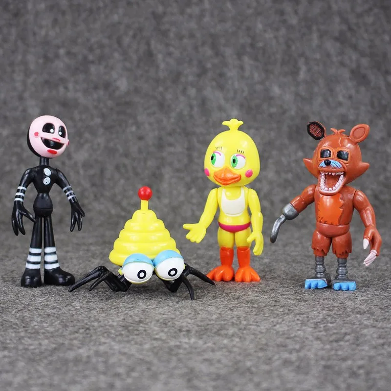 

Hot Sale 12Pcs/Set figure Chica Bonnie Foxy Fazbear Bear Doll PVC Action Figures Toys