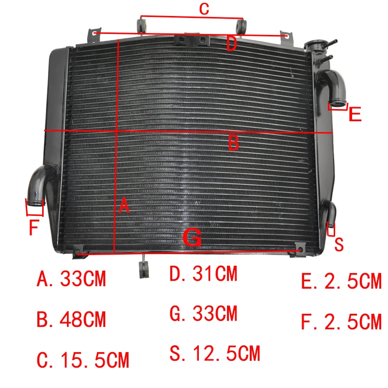Запчасти для мотоциклов алюминиевый радиатор охлаждения KAWASAKI Concours 14 ZG1400 2008 2020