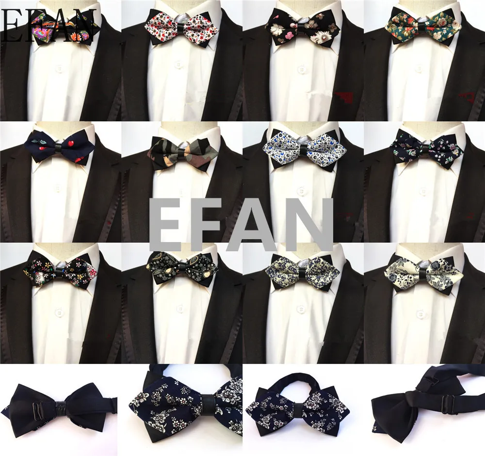 

New Style Bowtie Men Tuxedo Cotton Designer Butterfly Flower Rose Paisley Bowties Wedding Party Casual Cravat Bow Tie