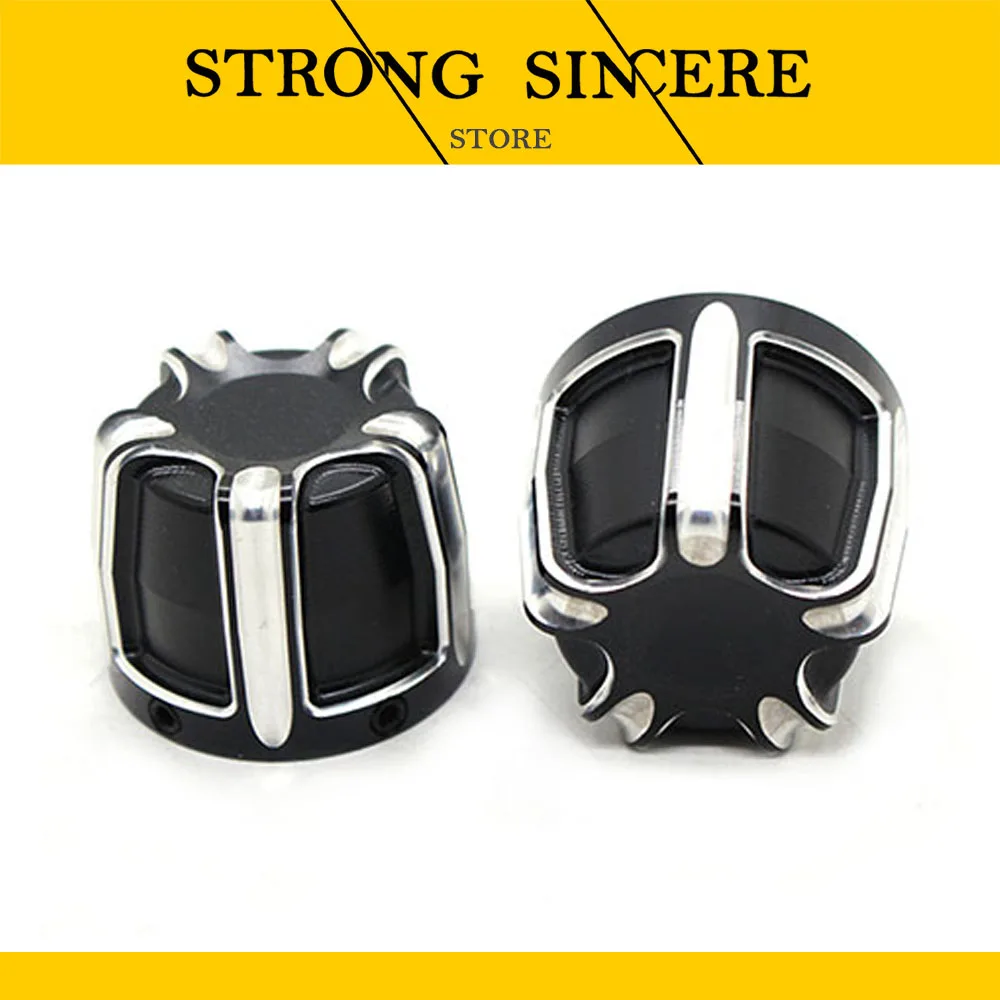 

Motorcycle Front Axle Nut Cover Cap For Harley Softail Fat Boy Dyna V-Rod Touring Street Glide One Pair