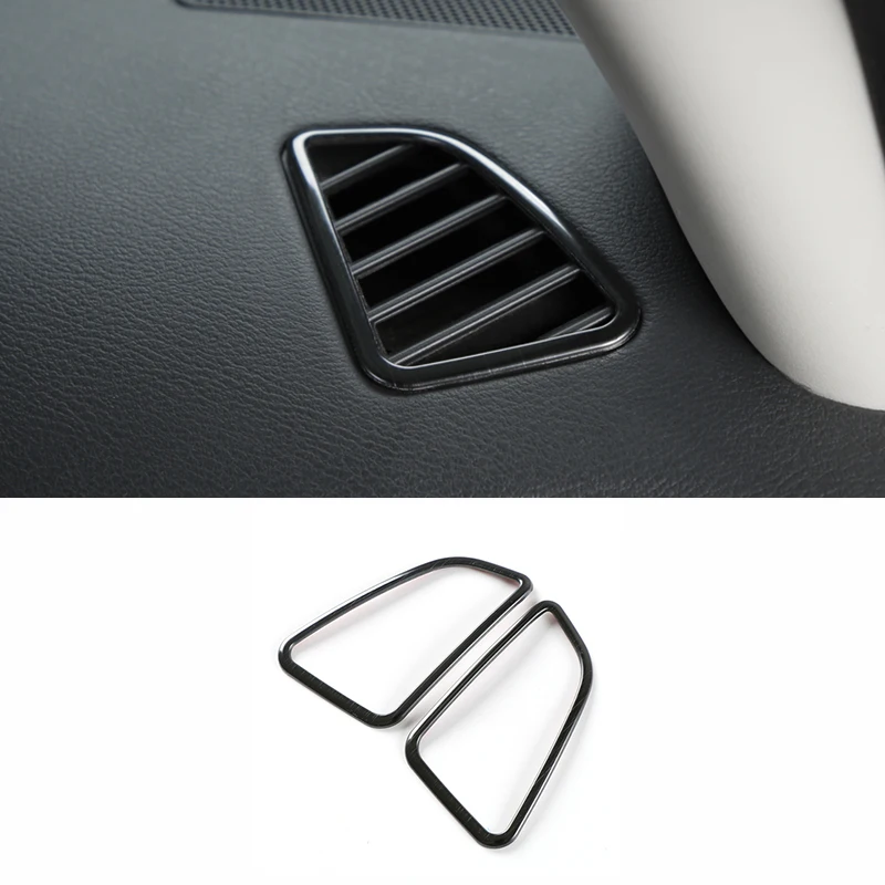 

For Nissan Navara 2017-2020 Stainless Black Car front Small air outlet Decoration Cover Trim Sticker Car Styling accessories