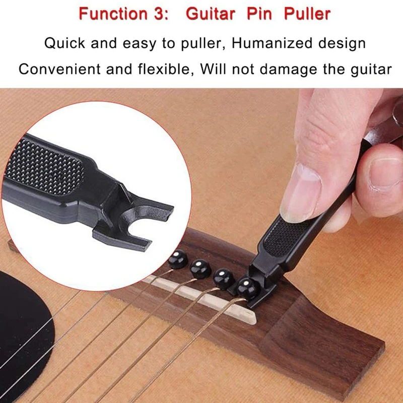 

3Pcs Guitar String Winder Guitar String Cutter and Bridge Pin Puller, 3 in 1 Guitar Tool Guitar Accessories