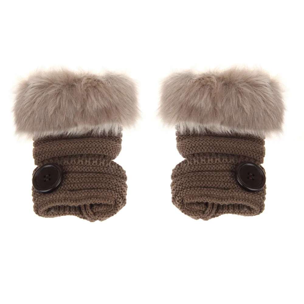 

Women Fingerless Gloves Girl Warm Winter Faux Rabbit Fur Wrist Mittens Lady Hand Warmer Winter Glove Dropshipping 2021