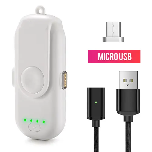 For Micro White TOPZERO Портативный 4 Мини power Bank Магнитная Быстрая зарядка для iPhone samsung Micro type C Мобильный телефон power bank зарядное устройство - Цвет: For Micro White