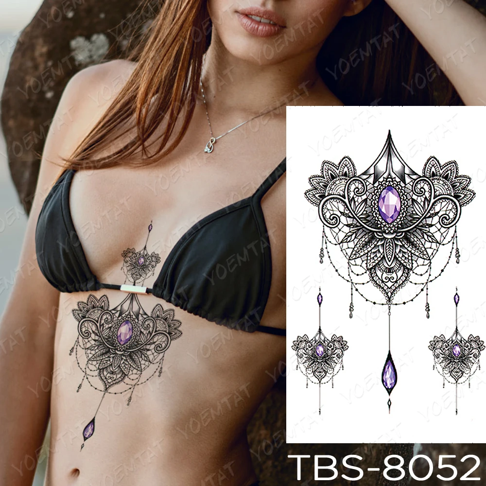 Фото Переводные временные татуировки, наклейки для женщин №5