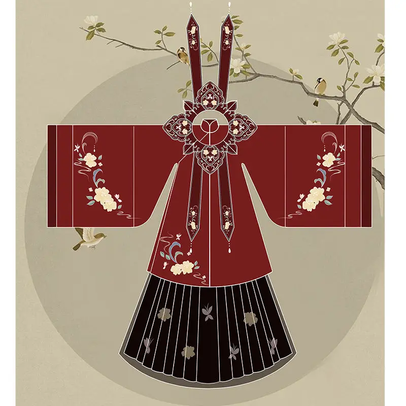 

Длинная рубашка с воротником-стойкой и вышивкой