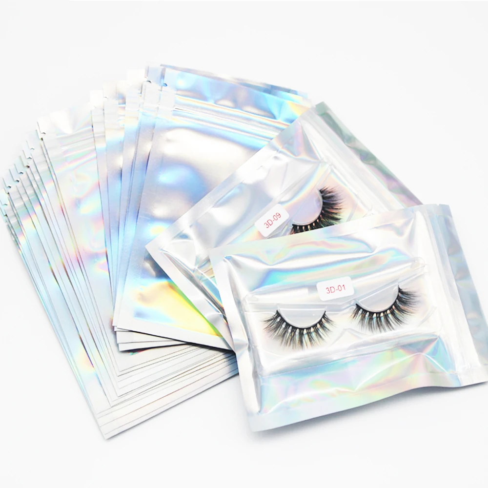 

Пакеты для упаковки накладных ресниц DamePapil Hogographic, оптом, 50 штук