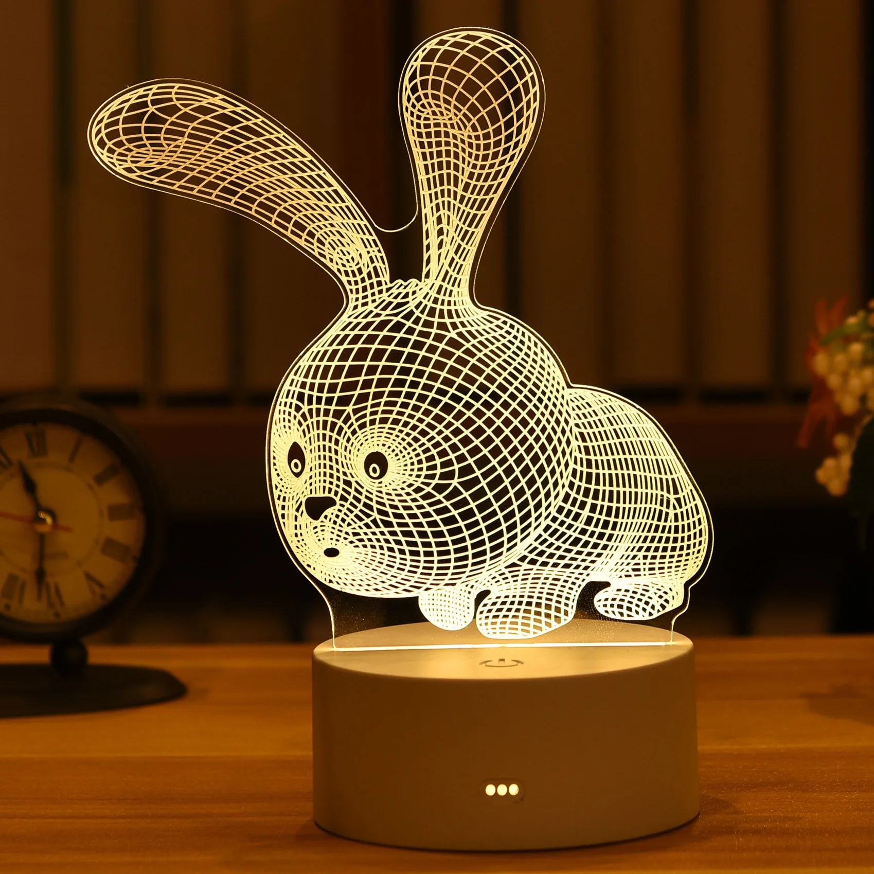 

USB 3D LED Bedside Night Light Romantic Love Acrylic Desktop Table Lamp Lighting Bedroom Decoration for Valentine Day Wife Gift.