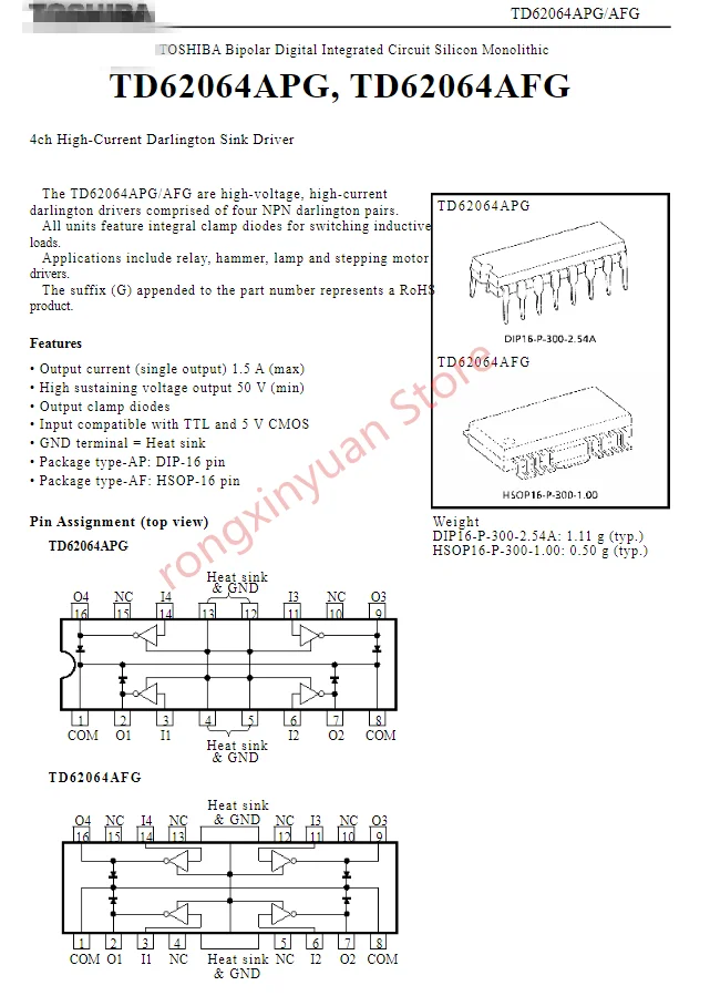 Драйвер TD62064AFG HSOP16 TD62064 4-канальный