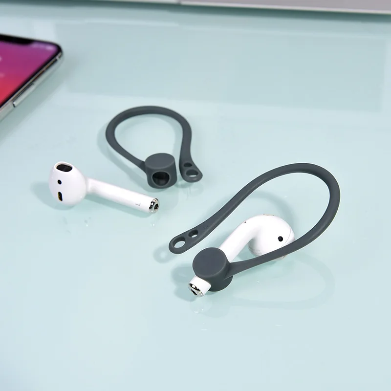 Силиконовый чехол для AirPods, беспроводные наушники для AirPods, защитные аксессуары, спортивные, анти-потеря, защитный колпачок на крючке, наушники