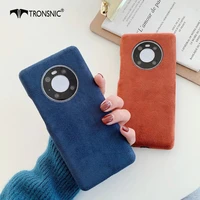 velvet green fabric phone case for huawei p30 p40 mate 30 pro soft cloth fabric luxury cases for huawei mate 10 20 p20 pro cover