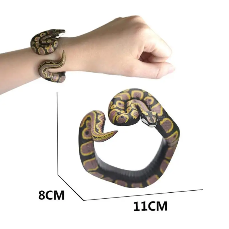 Simulation Snake Shaped Model Bracelet Toy Funny Prank Halloween Party Decor Clear Texture Strong Durable Bright Color | Игрушки и хобби