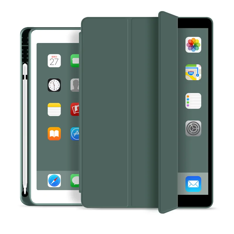 Чехол с карандашом для iPad AIR 3 10,5 A2153 A2123 A2152 A2154 из искусственной кожи, умный чехол с автоматическим пробуждением AIR 3, защитный чехол