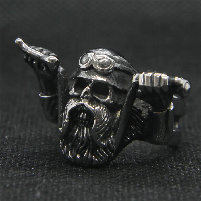 Прямая поставка Крутое модное байкерское мужское кольцо 8-13 из нержавеющей стали