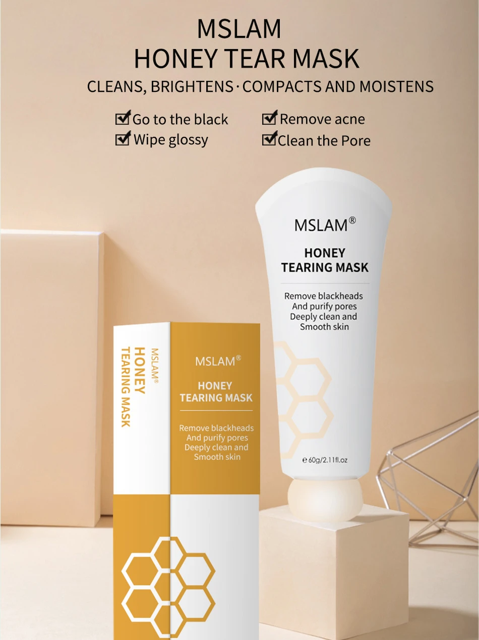 

Honey Tear Mask 60g Go To The Black Remove Acne Wipe Glossy Clean The Pore Cleans Brightens Compacts And Moistens