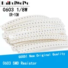 100 шт.лот 0603 SMD резистор 0R-10M 18 Вт 0 1 10 100 150 220 330 Ом 1K 2,2 K 10K 100K 0R 1R 10R 100R 150R 220R 330R