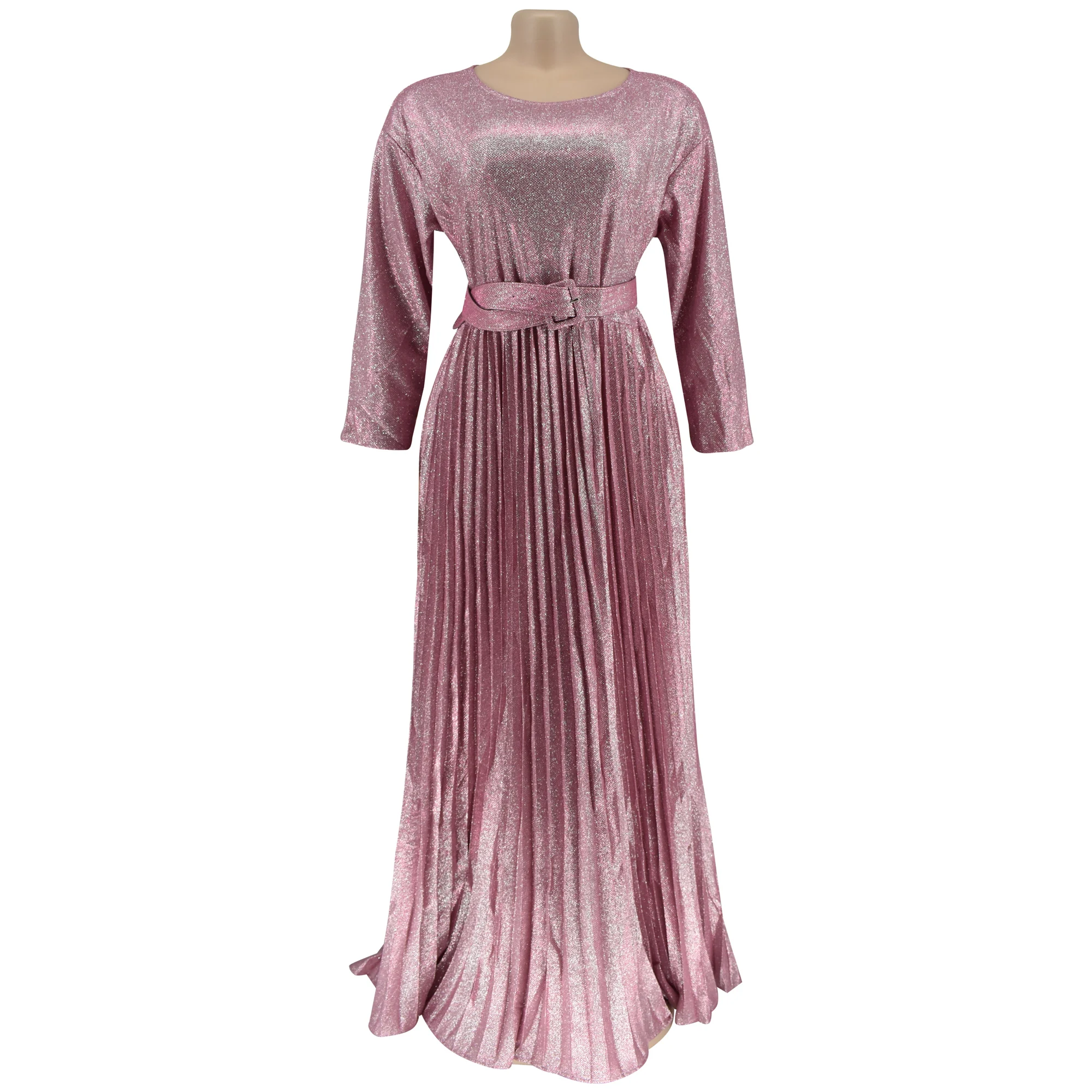 Новое поступление великолепное длинное модное плиссированное платье tilapia с поясом в стиле ампир для