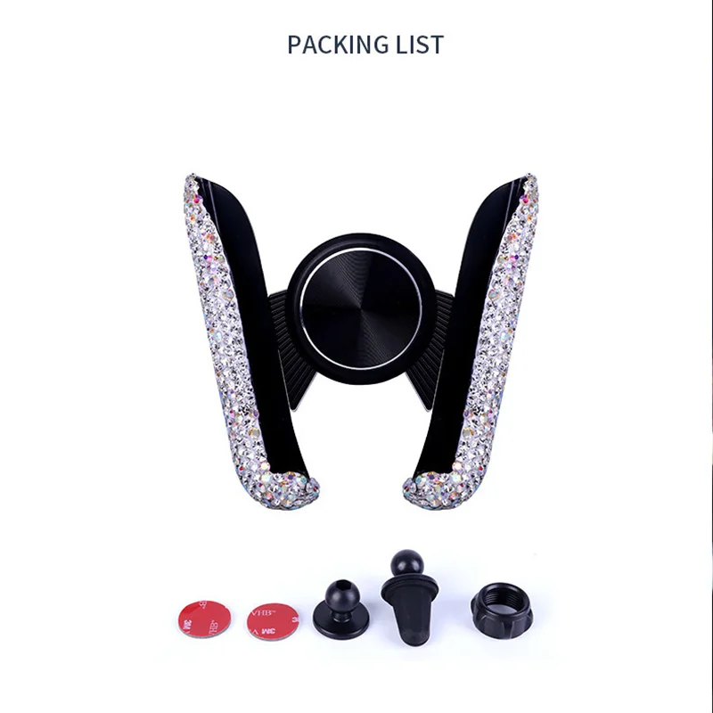 

Rhinestone Diamond Universal Car Phone Holder Auto Air Vent Mount Stand Mobile Phone Holder Accessory Interior Decor For Iphone