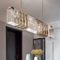 american luxury led e14 pendant lights dining room gold lustre straight hanging lamp deco indoor lighting fixtures lamp