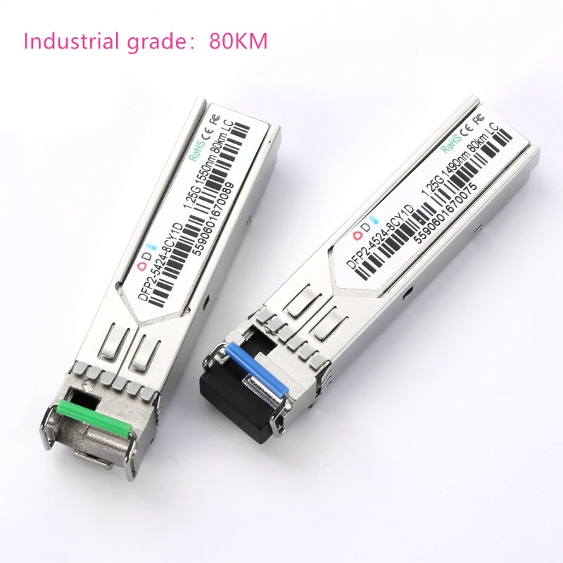 LC SFP оптоволоконный прием-Industrial grade -40 ~ + 80 градусов по Цельсию 1.25G2 0/40/60/80/100 км