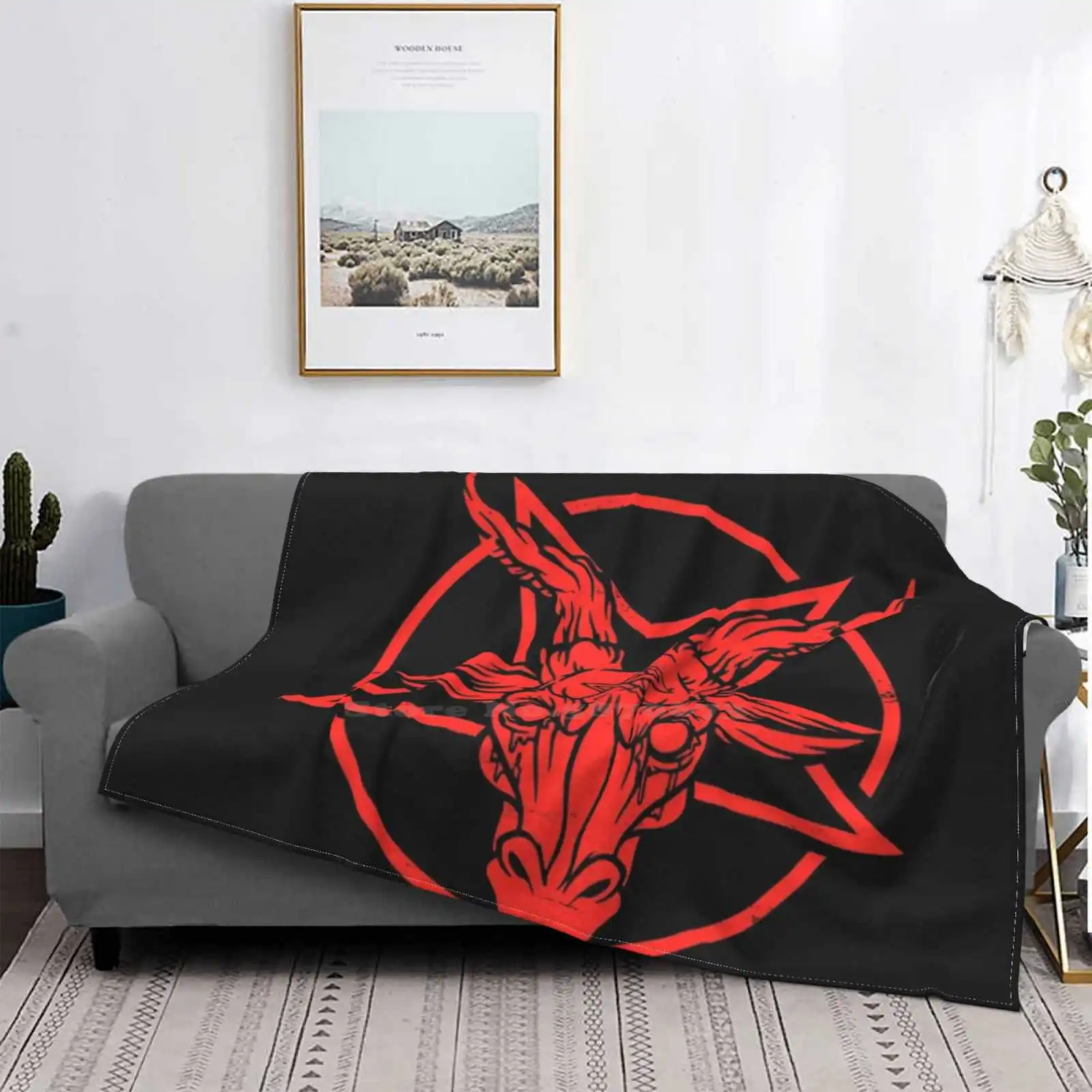 Фланелевое Одеяло с красной пентаграммой для дома | Дом и сад