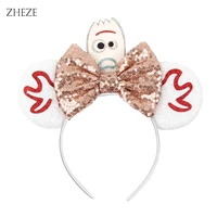 New Cute Mouse Ears Headband Festival DIY Girls Hair Accessories Donut Christmas Wholesale Sequin Bows Party Hairband Mujer