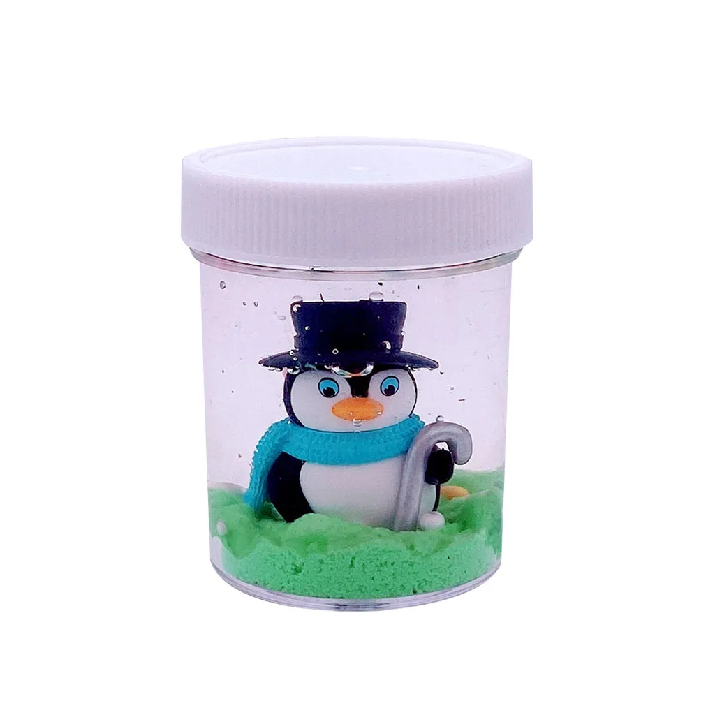 Забавный цветной шар пузырь в виде пингвина 120 мл сделай сам Хрустальная глина