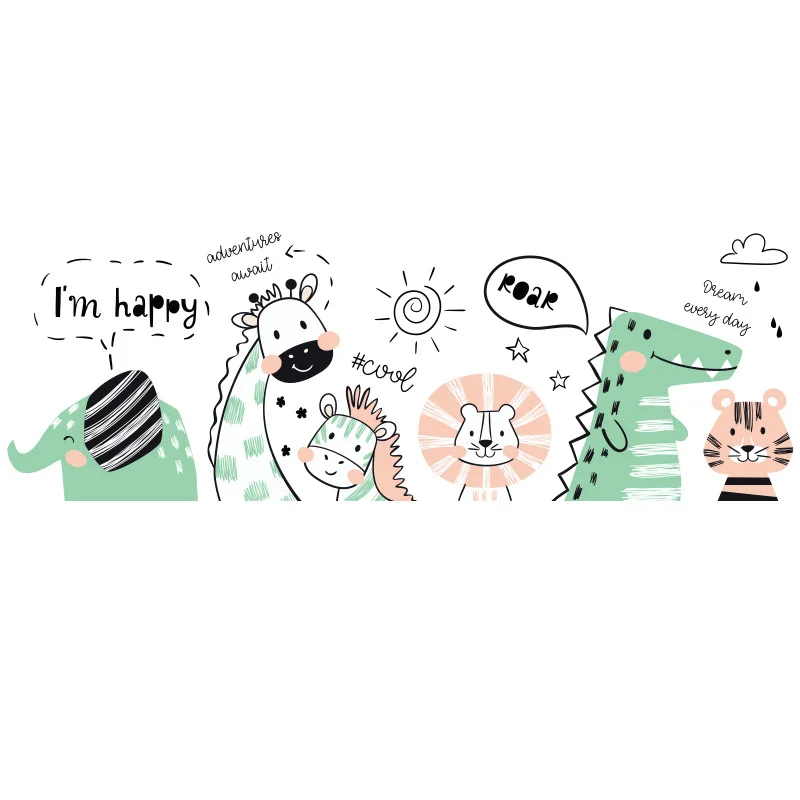 

Cartoon Wall Stickers for Kids Rooms Bedroom Decor Wallpaper Vinyl Decals Art Poster Room Decoration Accessories for Living Room