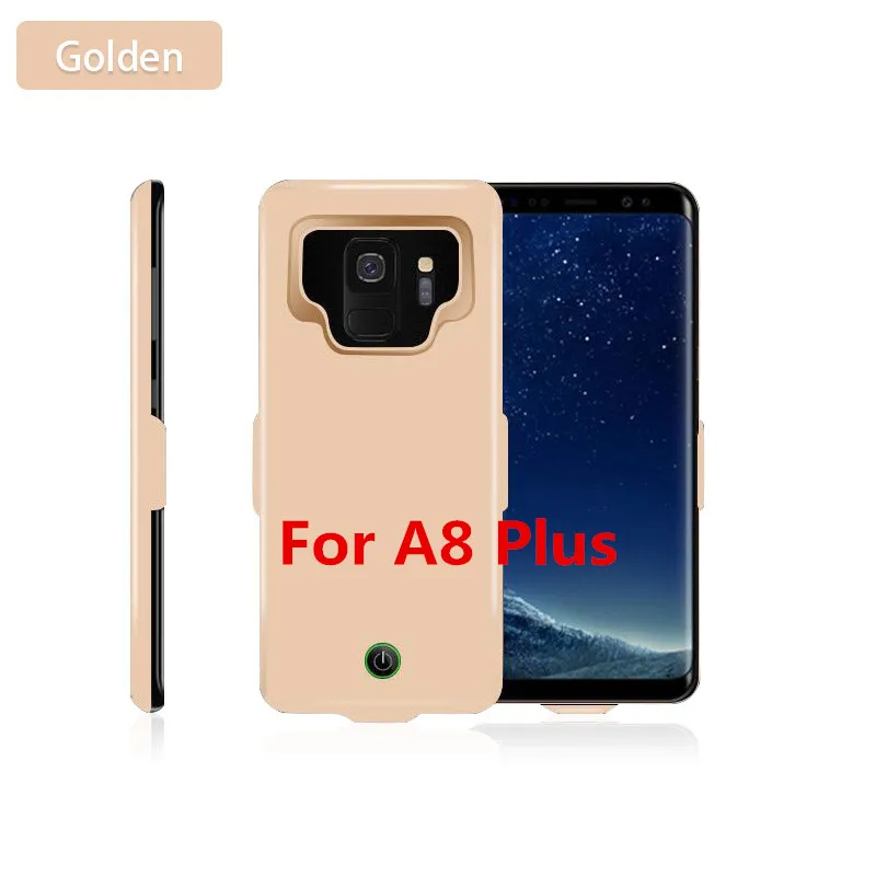 Gold For A8 Plus 7000 мА/ч, Мощность банк чехол для телефона Зарядное устройство для samsung Galaxy S9 S9 A8 Батарея Зарядное устройство чехол Мощность чехол для samsung S9 S8 A8 плюс - Цвет: Gold For A8 Plus