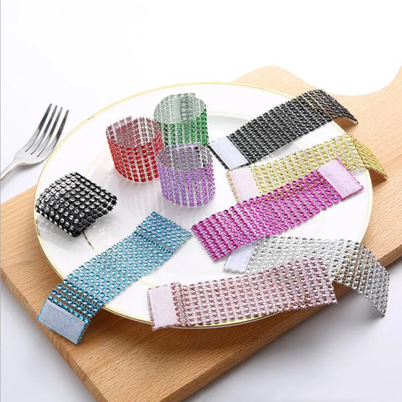 20 шт. красочная салфетка с кольцом и пряжками для стульев украшения свадебных